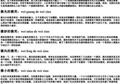 微笑的微组词加的拼音.docx免费下载(word版可打印)
