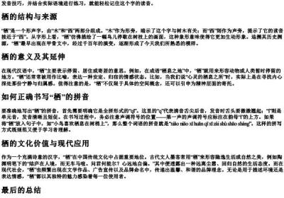 栖的拼音怎么写.docx免费下载(word版可打印)