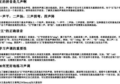 王的拼音是几声啊.docx免费下载(word版可打印)
