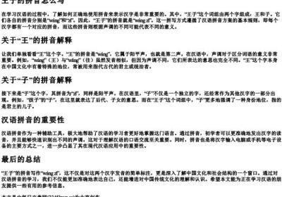 王子的拼音怎么写.docx免费下载(word版可打印)