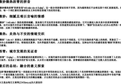 微妙燥热沥青的拼音.docx免费下载(word版可打印)