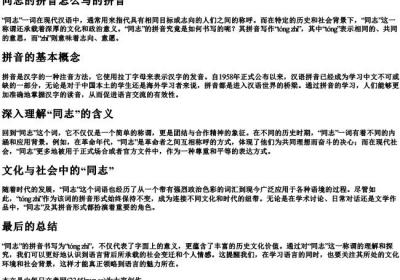 同志的拼音怎么写的拼音.docx免费下载(word版可打印)