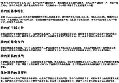 猎豹怎么拼.docx免费下载(word版可打印)