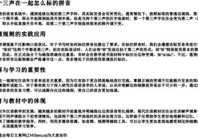 两个三声在一起怎么标的拼音.docx免费下载(word版可打印)