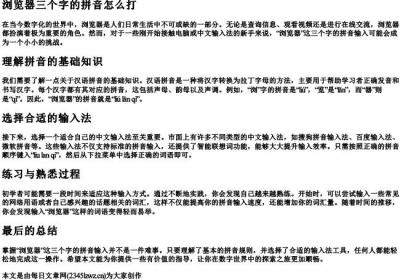 浏览器三个字的拼音怎么打.docx免费下载(word版可打印)