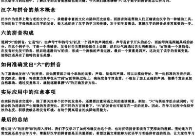六的拼音是什么拼的.docx免费下载(word版可打印)