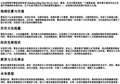山东省菏泽市曹县的拼音.docx免费下载(word版可打印)