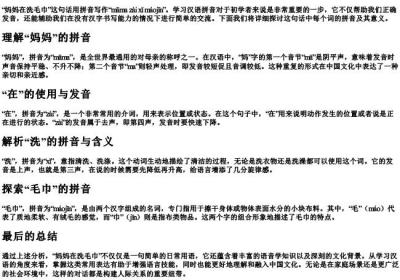 妈妈在洗毛巾的拼音怎么写.docx免费下载(word版可打印)