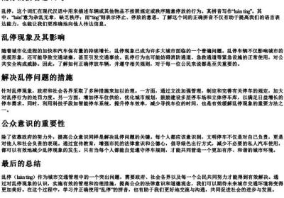 乱停的拼音怎么写.docx免费下载(word版可打印)