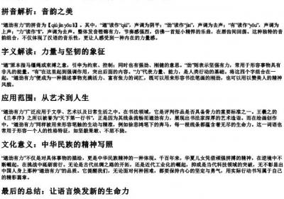 遒劲有力的拼音和意思.docx免费下载(word版可打印)