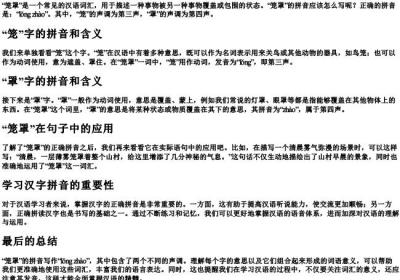 笼罩的拼音怎么写.docx免费下载(word版可打印)