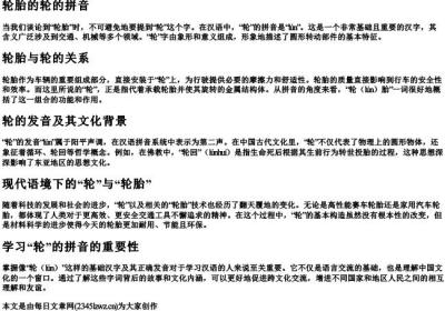 轮胎的轮的拼音.docx免费下载(word版可打印)