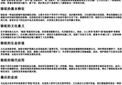骆驼的拼音及声调.docx免费下载(word版可打印)