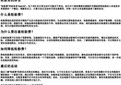 轮胎费的拼音.docx免费下载(word版可打印)