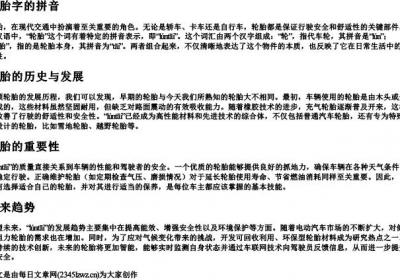 轮胎字的拼音.docx免费下载(word版可打印)