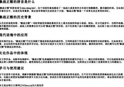 激战正酣的拼音是什么.docx免费下载(word版可打印)