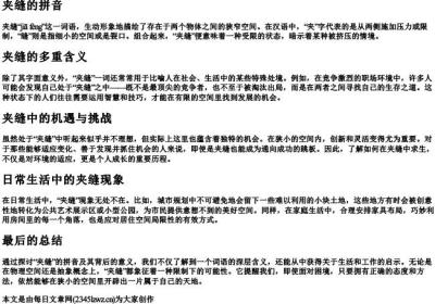 夹缝的拼音.docx免费下载(word版可打印)