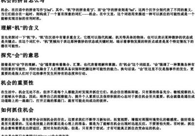 机会的拼音怎么写.docx免费下载(word版可打印)