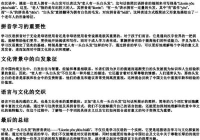 老人有一头白头发的拼音怎么写.docx免费下载(word版可打印)