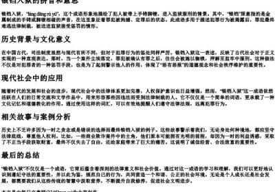 锒铛入狱的拼音和意思.docx免费下载(word版可打印)