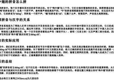 鸡中翅的拼音怎么拼.docx免费下载(word版可打印)