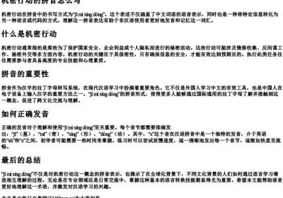 机密行动的拼音怎么写.docx免费下载(word版可打印)