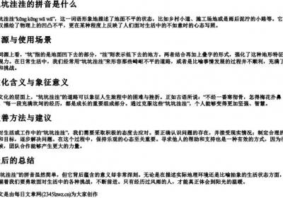 坑坑洼洼的拼音是什么.docx免费下载(word版可打印)