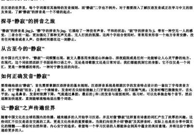 静寂的拼音是什么.docx免费下载(word版可打印)