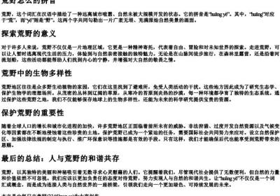 荒野怎么的拼音.docx免费下载(word版可打印)
