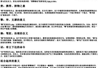 赍擎御诏的拼音及意思.docx免费下载(word版可打印)