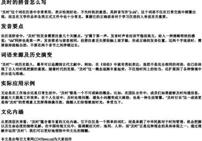 及时的拼音怎么写.docx免费下载(word版可打印)