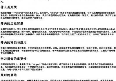 开关的拼音怎么写.docx免费下载(word版可打印)