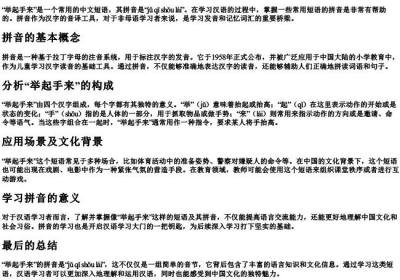 举起手来的拼音怎么写.docx免费下载(word版可打印)
