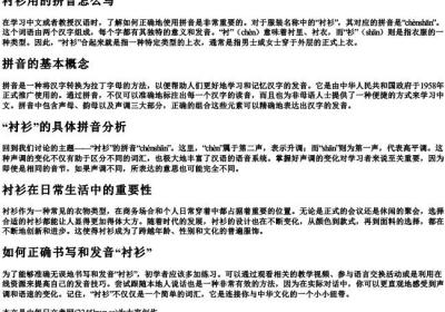 衬衫用的拼音怎么写.docx免费下载(word版可打印)