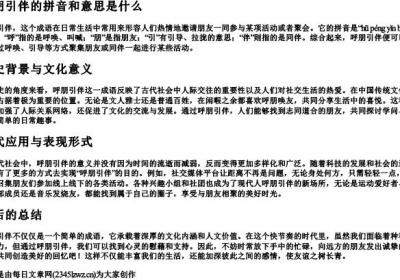 呼朋引伴的拼音和意思是什么.docx免费下载(word版可打印)