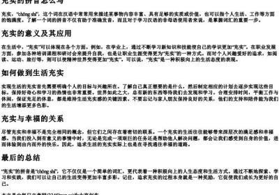 充实的拼音怎么写.docx免费下载(word版可打印)