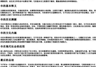 巾的拼音及解释.docx免费下载(word版可打印)