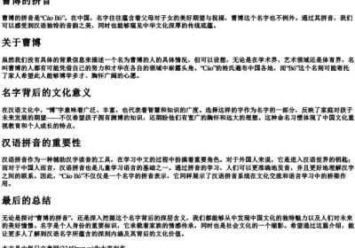 曹博的拼音.docx免费下载(word版可打印)