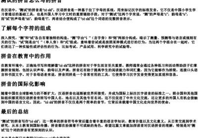 测试的拼音怎么写的拼音.docx免费下载(word版可打印)
