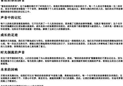 曾经的你的拼音.docx免费下载(word版可打印)