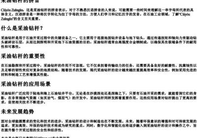 采油钻杆的拼音.docx免费下载(word版可打印)