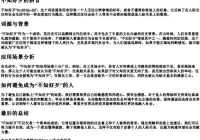 不知好歹的拼音.docx免费下载(word版可打印)