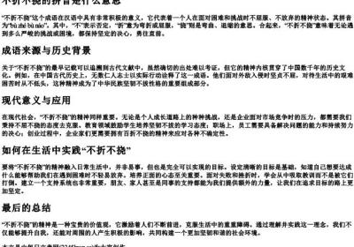 不折不挠的拼音是什么意思.docx免费下载(word版可打印)