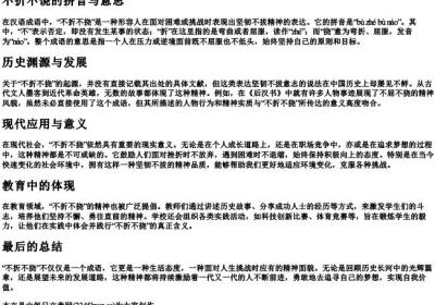 不折不饶的拼音与意思.docx免费下载(word版可打印)
