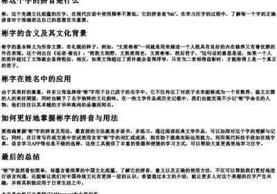 彬这个字的拼音是什么.docx免费下载(word版可打印)