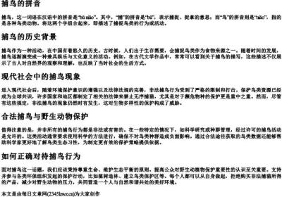 捕鸟的拼音.docx免费下载(word版可打印)