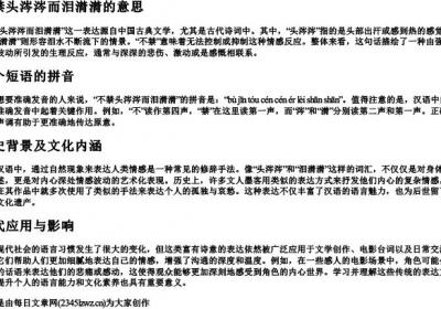 不禁头涔涔而泪潸潸的意思及的拼音.docx免费下载(word版可打印)