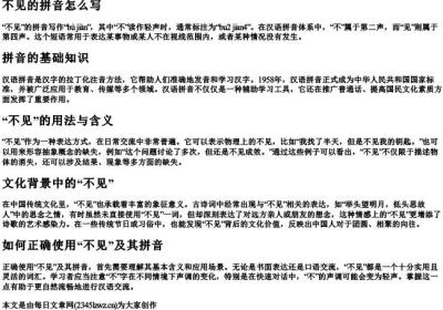 不见的拼音怎么写.docx免费下载(word版可打印)