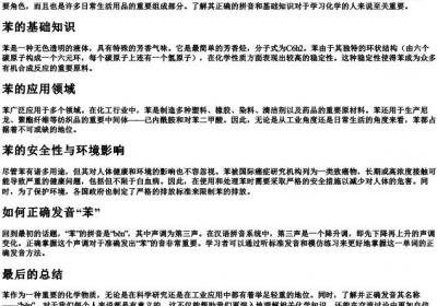 苯怎么的拼音.docx免费下载(word版可打印)
