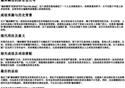 遍体鳞伤的拼音怎么写.docx免费下载(word版可打印)